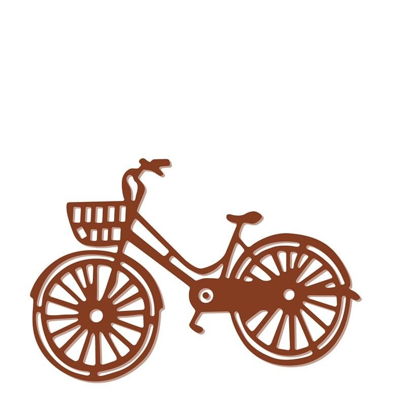 Bike Bicycle Basket Metal Cutting Dies Scrapbooking Card Craft