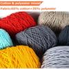 12 Colors tufting Yarn Set,100g Ball tufting Yarn,Professional 8ply Tufted Yarn for Rug tufting,Punch Needle,5mm Thick Poke Embroidery Thread,Polyester Cotton Mixed Sewing Thread (A2E2 100g ball) view 4