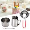 HERCHR Candle Making Pouring Pot, Stainless Steel Double Boiler Wax Melting Pot Candle Making Pitcher with Stirring Spoon Dripless Pouring Spout Boiler Pot for Candle Making view 3