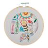 Trimits Embroidery Hoop Kits - 15cm 6 Beginner Starter Set, Includes Bamboo Hoop Threads Cloth Needle Backing & Instructions, Elephants view 1