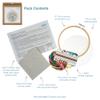 Trimits Embroidery Hoop Kits - 15cm 6 Beginner Starter Set, Includes Bamboo Hoop Threads Cloth Needle Backing & Instructions, Elephants view 2