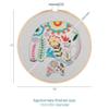 Trimits Embroidery Hoop Kits - 15cm 6 Beginner Starter Set, Includes Bamboo Hoop Threads Cloth Needle Backing & Instructions, Elephants view 3