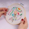 Trimits Embroidery Hoop Kits - 15cm 6 Beginner Starter Set, Includes Bamboo Hoop Threads Cloth Needle Backing & Instructions, Elephants view 4