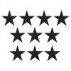 PATIKIL Iron-on Patches, 10 Pack 5 Star Sew Embroidered Patches Appliques Embellishments for Clothing Jackets Hat Backpack Repairing Decorations, Black view 1
