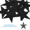 PATIKIL Iron-on Patches, 10 Pack 5 Star Sew Embroidered Patches Appliques Embellishments for Clothing Jackets Hat Backpack Repairing Decorations, Black view 3