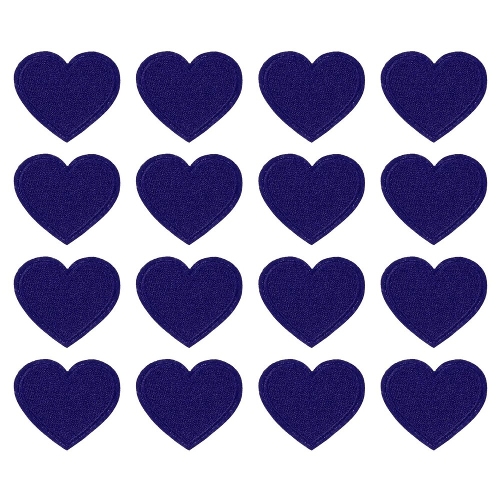 PATIKIL Iron-on Patches, 10 Pack Heart Shaped Sew Embroidered Patches Love Appliques Embellishments for Clothing Jackets Hat Backpack Repairing Decorations, Bright Blue