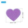 PATIKIL Iron-on Patches, 10 Pack Heart Shaped Sew Embroidered Patches Love Appliques Embellishments for Clothing Jackets Hat Backpack Repairing Decorations, Light Purple view 2
