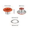 HARFINGTON 100 Set Color Round Grommets 5mm 3/16" Hole Metal Eyelets with Washers for Scrapbooking Shoes Clothes Leather Canvas, Orange view 2