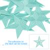PATIKIL Iron-on Patches, 10 Pack 5 Star Sew Embroidered Patches Appliques Embellishments for Clothing Jackets Hat Backpack Repairing Decorations, Light Blue view 3