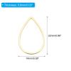 PATIKIL Beading Hoop Earrings, 30 Pcs Teardrop Beading Findings Copper Hoop Earring for DIY Crafts Making Earring Necklace Making(22x14mm, Gold) view 2