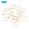 PATIKIL Beading Hoop Earrings, 30 Pcs Teardrop Beading Findings Copper Hoop Earring for DIY Crafts Making Earring Necklace Making(22x14mm, Gold) view 3