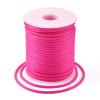 Beadthoven 3mm Hollow Pipe Rubber Tube Cords, 27Yards Barber Cord for Knitting Stitch Holder, Tubing Rubber Cord with Spool for Bracelet Jewelry Making DIY Crafts 1.5mm Hole - Camellia view 1