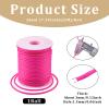 Beadthoven 3mm Hollow Pipe Rubber Tube Cords, 27Yards Barber Cord for Knitting Stitch Holder, Tubing Rubber Cord with Spool for Bracelet Jewelry Making DIY Crafts 1.5mm Hole - Camellia view 3