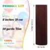 ICOSHOW Crystal Organza Fabric Tulle 11 Inch by 50 Yards Sheer Tulle Rolls for DIY Craft Wedding Party Baby Shower Decor Gift Wrapping Party Supplies (Brown) view 3