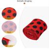 2 Rolls Ladybug Dot Wired Edge Ribbons, Ladybug Dot Red Wreath Ribbon Summer Teachers' Day Easter Sewing DIY Craft Bee Fabric Burlap Ribbon for Bows Wrapping Party Decorative (A) view 3