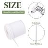Beadthoven 4mm Hollow Pipe Rubber Tube Cords, 16Yards Barber Cord for Knitting Stitch Holder, Tubing Rubber Cord with Spool for Bracelet Jewelry Making DIY Crafts 2mm Hole - White view 3