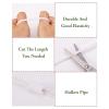Beadthoven 4mm Hollow Pipe Rubber Tube Cords, 16Yards Barber Cord for Knitting Stitch Holder, Tubing Rubber Cord with Spool for Bracelet Jewelry Making DIY Crafts 2mm Hole - White view 4