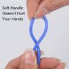 SEIWEI 4PCS Pottery Clay Wire Cutters Metal Wire Cutter with Plastic Handle Clay Mud Cutting Tools for for Clay Artists Sculpting Pottery Tool (Black+Blue), 57mm/22.4in view 3