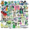 UFO Alien Sticker| 50 PCS | Vinyl Waterproof Stickers for Laptop,Skateboard,Water Bottles,Computer,Phone,Alien Style Stickers for Kids view 2