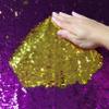 DUOBAO Reversible Flip Sequin Fabric - 0.5 Yard Purple to Gold Mermaid Sequins, Sparkly DIY Sewing Material for Decor view 2