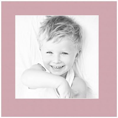 ArtToFrames 10x10 Soft Pink/Seashell Custom Mat for Picture Frame with 6x6 opening size (Mat Only, Frame NOT Included)