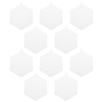 Tofficu 10pcs White Plastic Mesh Sheets for DIY Yarn Crafting, Stitch Markers for Crocheting, Knit and Crochet Projects, 5.90x4.72 Inches, Smooth Surface, Easy to Cut, Ideal for Bookmarks