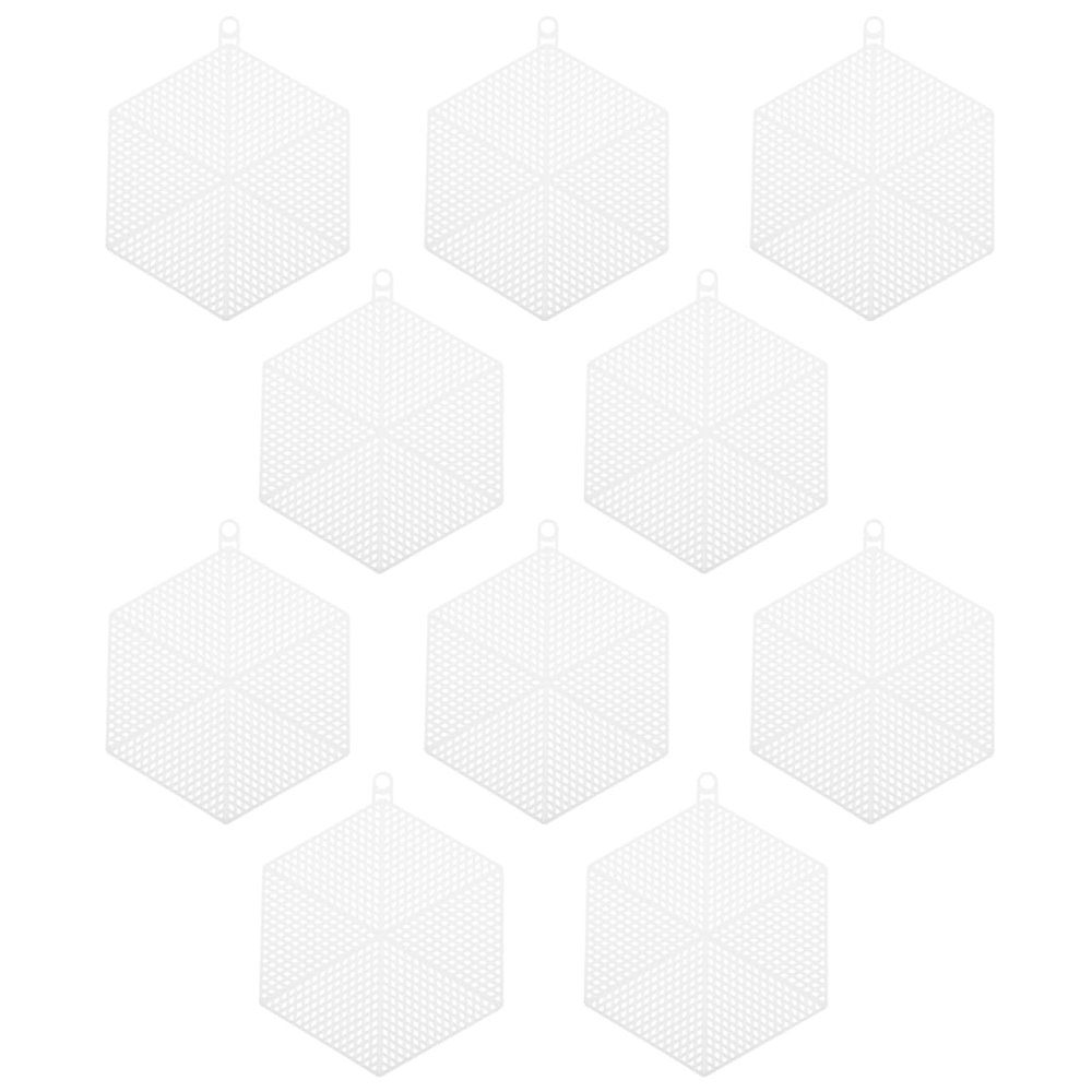 Tofficu 10pcs White Plastic Mesh Sheets for DIY Yarn Crafting, Stitch Markers for Crocheting, Knit and Crochet Projects, 5.90x4.72 Inches, Smooth Surface, Easy to Cut, Ideal for Bookmarks