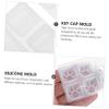 Lurrose 4pcs Silicone Key Mold for DIY Mechanical Keyboard Keycaps Flexible Epoxy Molds for Handmade Crystal Keyboard Accessories Creative with Glitter Dried Flowers view 3