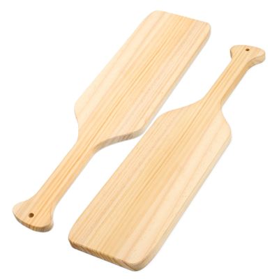 SEWOART 2pcs Unfinished Solid Pine Paddles for DIY Crafts and Home Decoration Wooden Craft Paddles for Painting and Creative Projects