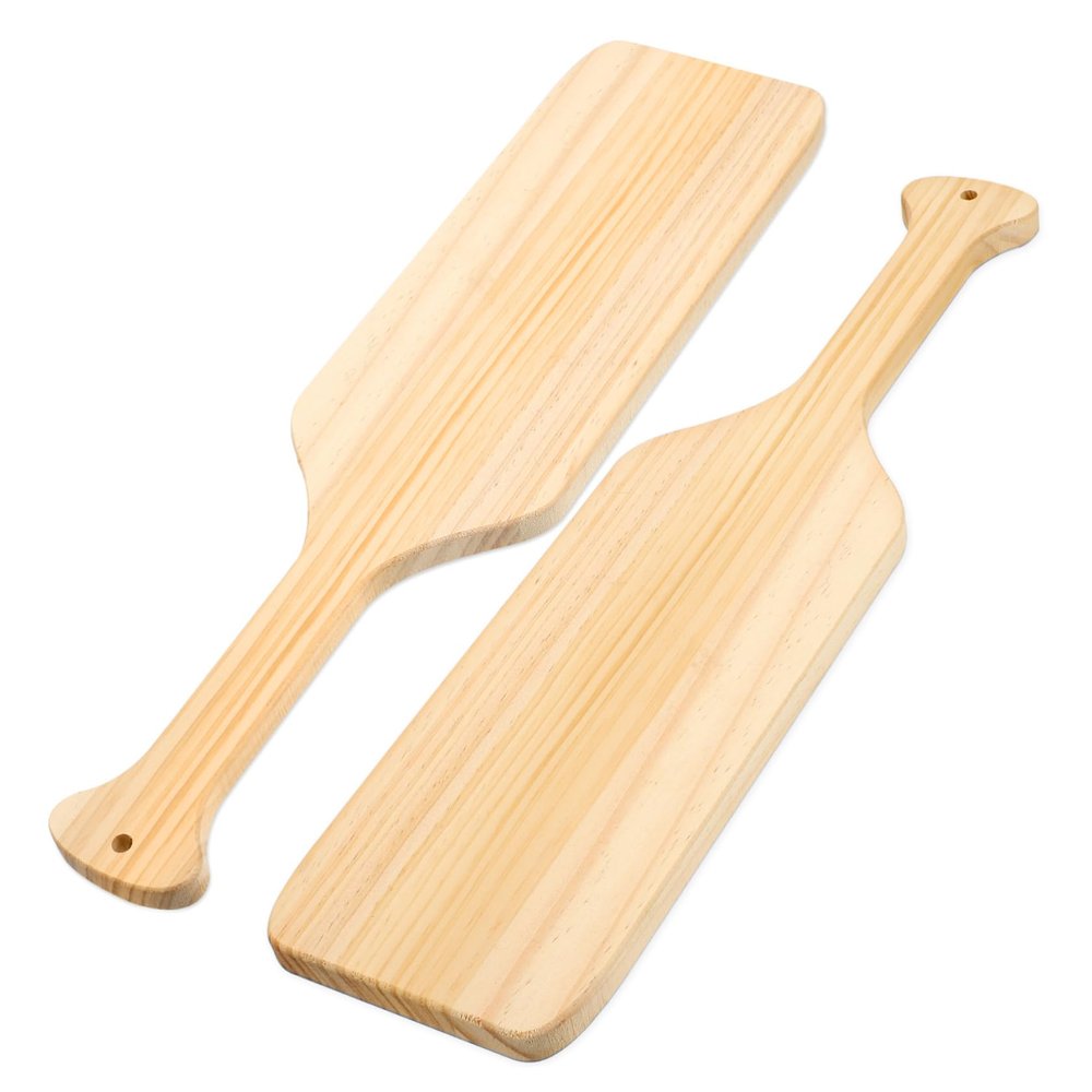 SEWOART 2pcs Unfinished Solid Pine Paddles for DIY Crafts and Home Decoration Wooden Craft Paddles for Painting and Creative Projects