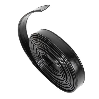 DOITOOL 1roll Pu Leather Strap Double-Sided Hemming for Bag Accessories Black Pu Bag Hemming Strap for Purse Wallet and Belt