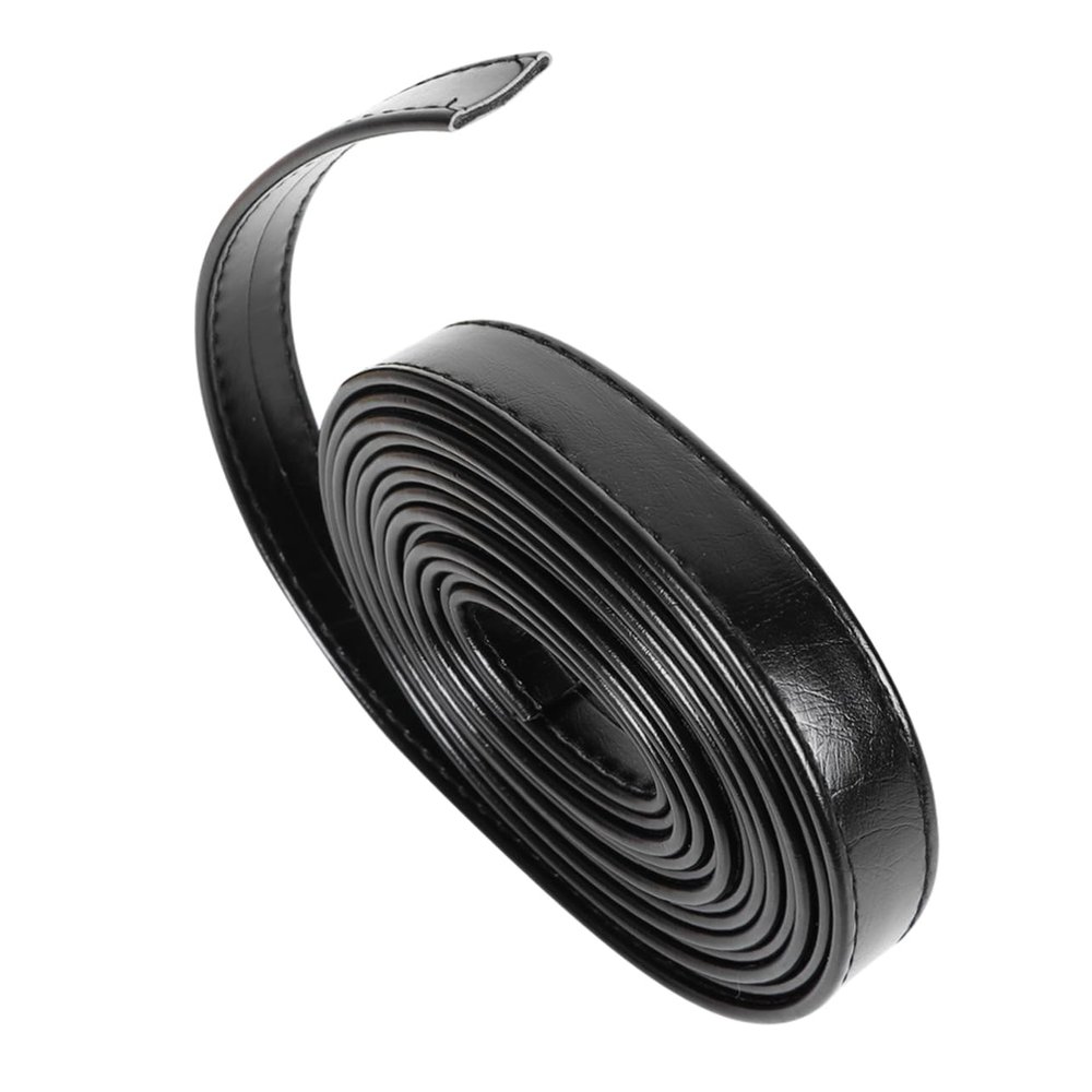 DOITOOL 1roll Pu Leather Strap Double-Sided Hemming for Bag Accessories Black Pu Bag Hemming Strap for Purse Wallet and Belt