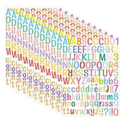 2772Pcs Alphabet Stickers 22 Sheets 1 Inches Alphabet Number Stickers Self Adhesive Sticker Vinyl Stickers,for Notebook, Labels,Scrapbooking CraftsDIY Crafts Art Making(Colorful)