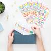2772Pcs Alphabet Stickers 22 Sheets 1 Inches Alphabet Number Stickers Self Adhesive Sticker Vinyl Stickers,for Notebook, Labels,Scrapbooking CraftsDIY Crafts Art Making(Colorful) view 4