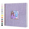 Yopih Linen Covered Scrapbook Photo Album, 12x12 Inches with Hardcover Kraft White Pages - Ideal for Travel, Wedding, Guest Book, Christmas, Baby Shower (40 Sheets/80 Pages) view 1