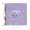 Yopih Linen Covered Scrapbook Photo Album, 12x12 Inches with Hardcover Kraft White Pages - Ideal for Travel, Wedding, Guest Book, Christmas, Baby Shower (40 Sheets/80 Pages) view 3
