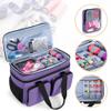 BAFASO Large Sewing Organizer Bag with an Individual Pouch and Detachable Dividers, 2 Layers Sewing Storage Bag for Sewing Supplies(Bag Only), Purple view 2
