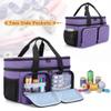 BAFASO Large Sewing Organizer Bag with an Individual Pouch and Detachable Dividers, 2 Layers Sewing Storage Bag for Sewing Supplies(Bag Only), Purple view 4