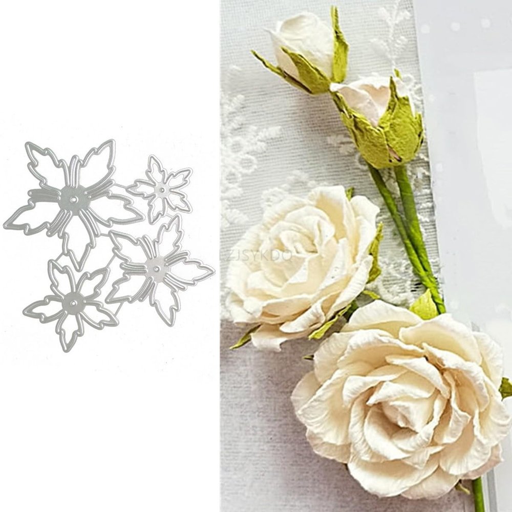 Combination Flowers Die Cuts for Card Making, Plant Metal Cutting Dies for Paper Scrapbooking, DIY Stencils for Album Party Wedding Festivals Decoration