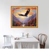 Foxhool Beginners Cross Stitch Kits Stamped Full Range of Embroidery Kits for Adults DIY Cross Stitches kit Embroidery Patterns for Needlepoint kit-Eagle Mountain River 16x20 inch view 2