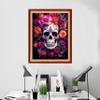 Foxhool Beginners Cross Stitch Kits Stamped Full Range of Embroidery Kits for Adults DIY Cross Stitches kit Embroidery Patterns for Needlepoint kit-Skeleton Flower 16x20 inch view 2