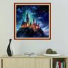 Foxhool Beginners Cross Stitch Kits Stamped Full Range of Embroidery Kits for Adults DIY Cross Stitches kit Embroidery Patterns for Needlepoint kit-Magic Castle 18x18 inch view 2