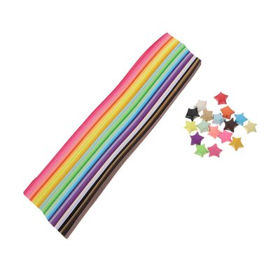 HAPINARY 540pcs Colored Star Paper Strips for Origami Crafting for Room Decoration and Wrapping Suitable for Teens and Adults Versatile Craft Paper for Celebrations