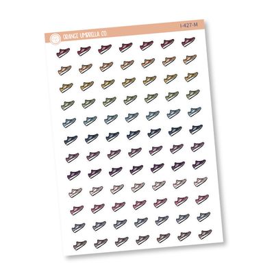 Hand Doodled Running Shoes | Planner Stickers | I-427-M