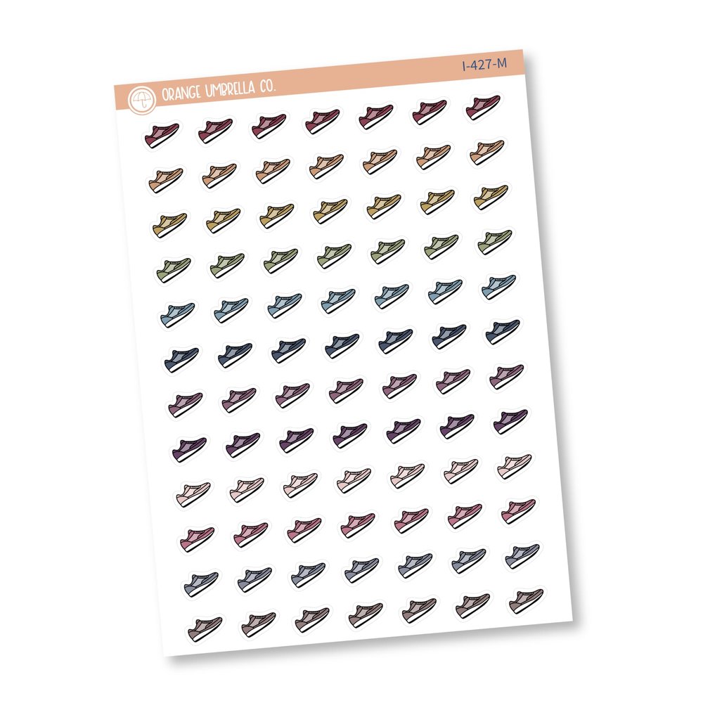 Hand Doodled Running Shoes | Planner Stickers | I-427-M