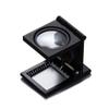 ZTBH Microscope Accessories Kit Scale Pointer 2 LED Magnifier 10x Foldable Metal Printing Fabric Magnifying Glass Black Textile Loupe Handheld Loupe Microscope Slides view 1