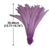 Queenbox 15.7-17.7in 100pcs Long Cock Feathers, Rooster Craft Feathers Bulk for Wedding Party DIY Handmade Clothing, Grey view 2