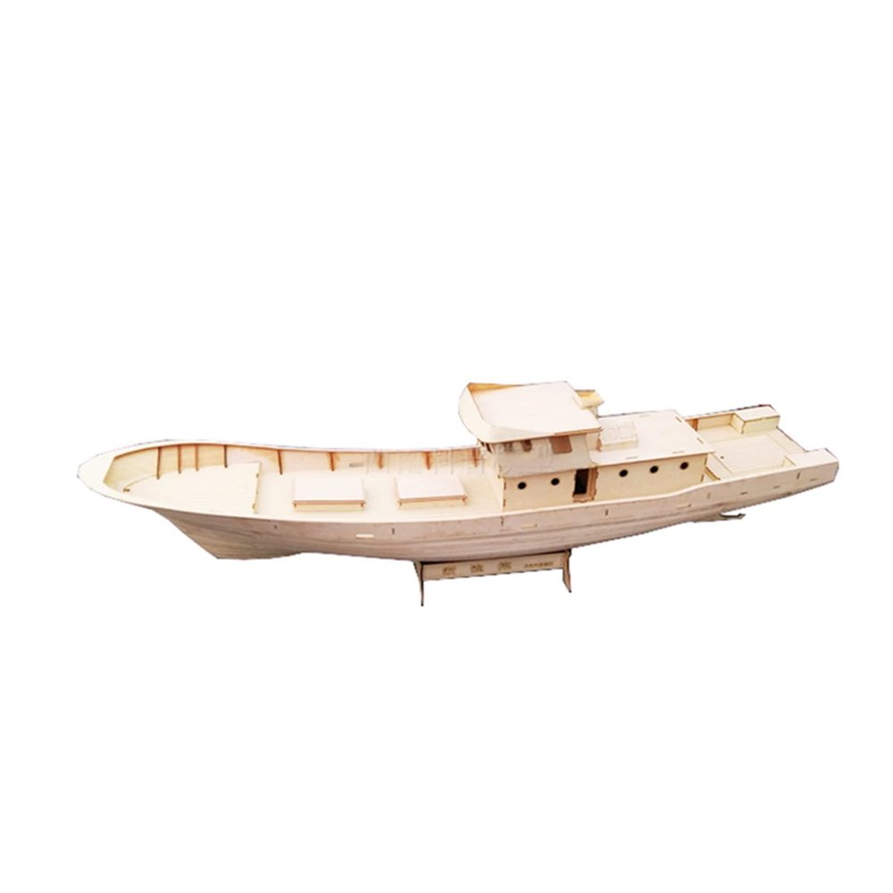 GeRRiT 1/30 Trawler Model Wooden Boat Model Kit DIY Hand-Assembled Frame Boat