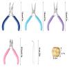 4 Pack Jewelry Making Pliers Tools Set, Jewelry Making Needle Nose Chain Nose Round Bent Pliers Wire Cutter for Bracelet Beading DIY Craft Jewelry Making Supplies view 2
