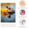 GUAIEUW Frameless Canvas Ducks in The Water Diamond Painting Kit DIY 5D Full Round Diamond HD Picture Diamond Dot Painting Art Craft Gift, Wall Decor Room Office Hangable 8x12 Inch view 4